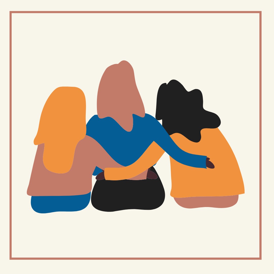 Illustration of people comforting each other
